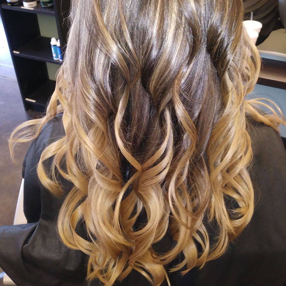 Balayage and blonding